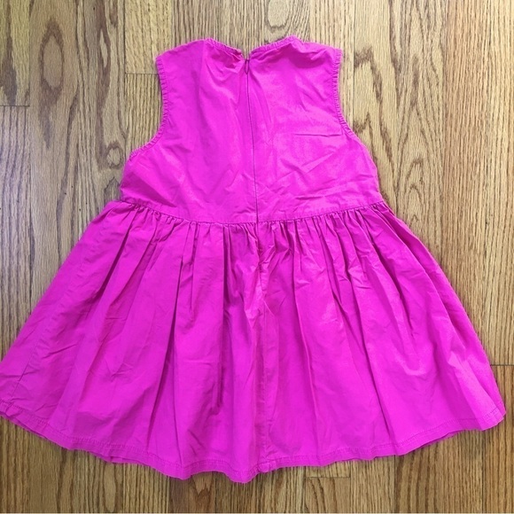 Fuchsia Pink Toddler Little Girls Sleeveless Fit & Flare Gray shift Dress - Picture 16 of 16